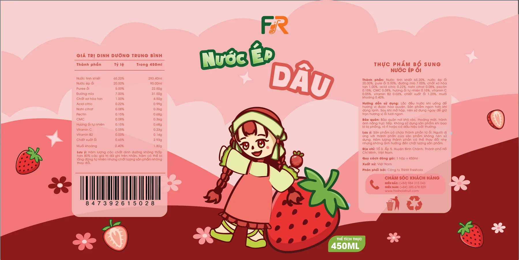 Mockup bao bì dâu Freshora 3