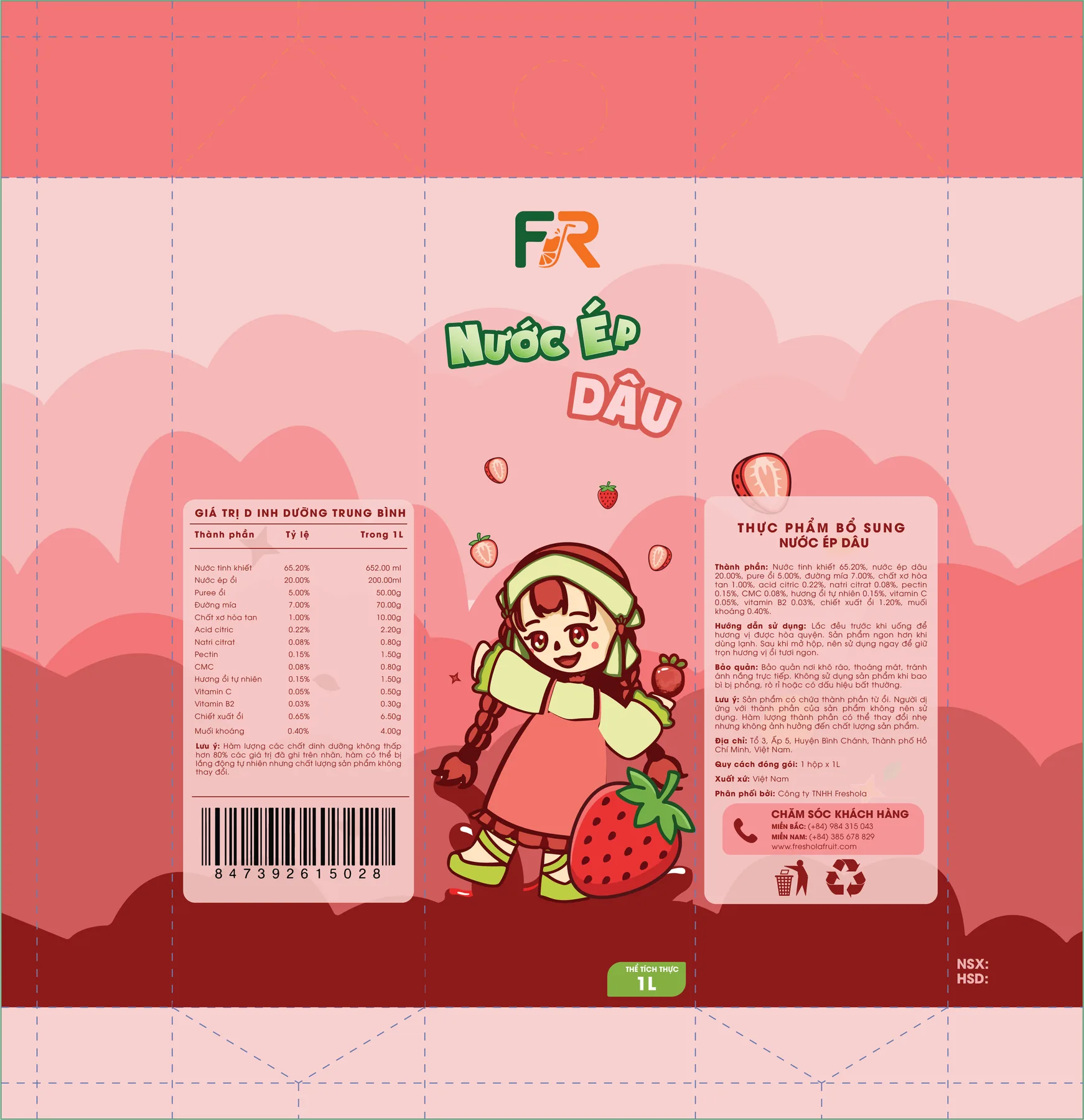 Mockup bao bì dâu Freshora 4