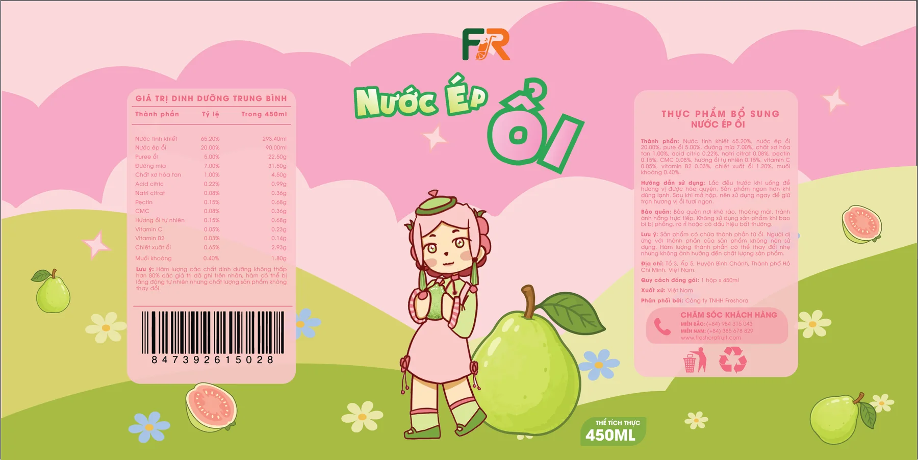 Mockup bao bì ổi Freshora 3